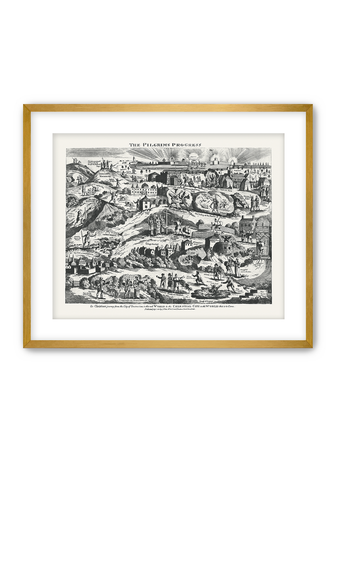 Pilgrim's Progress Map-Soft Black