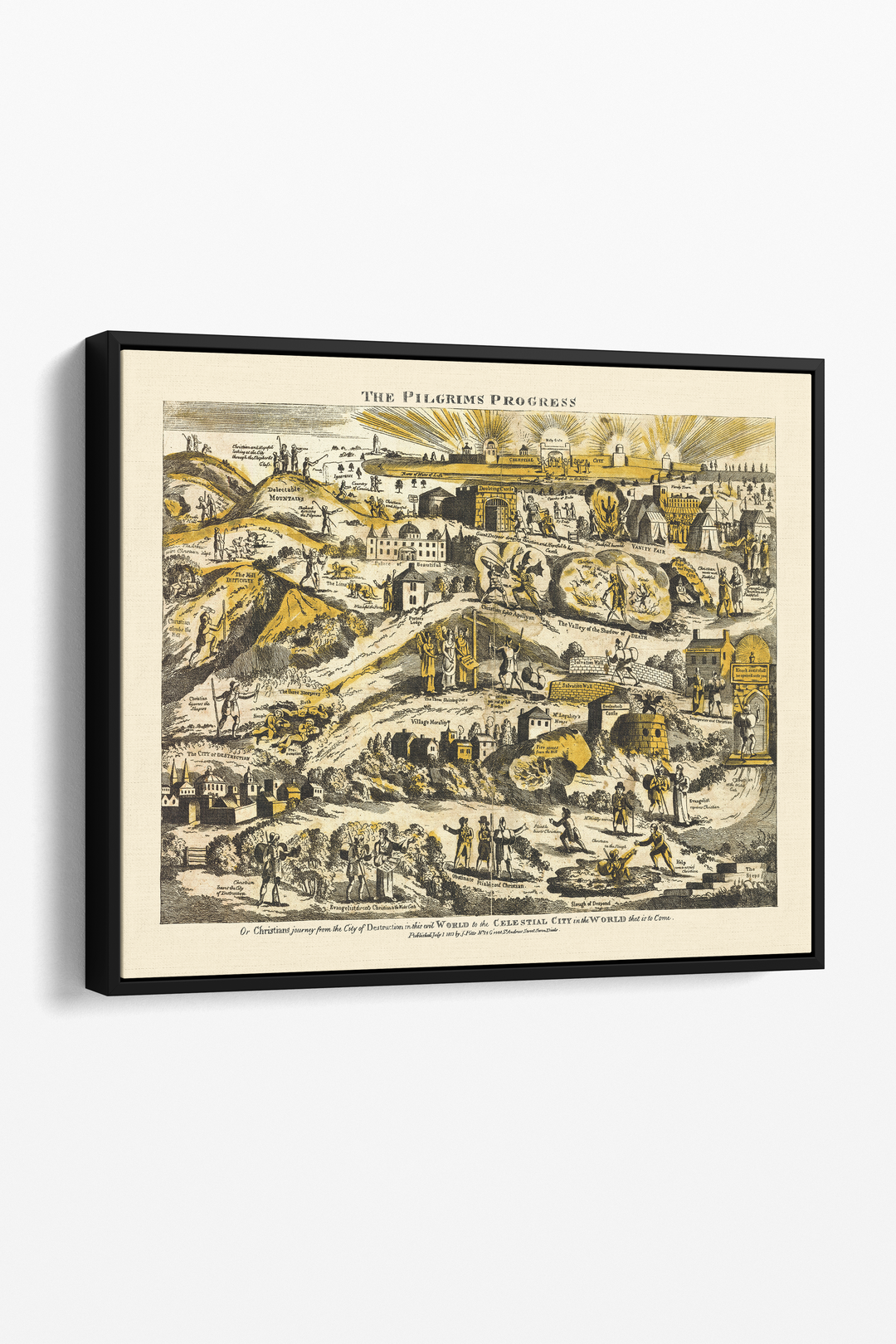 Pilgrim's Progress Map- Illuminated