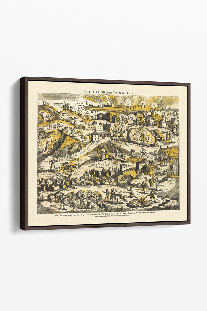 Pilgrim's Progress Map- Illuminated