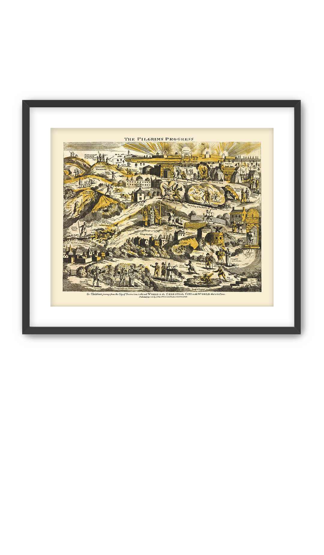Pilgrim's Progress Map- Illuminated