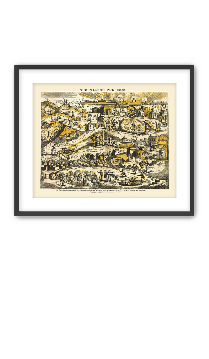 Pilgrim's Progress Map- Illuminated