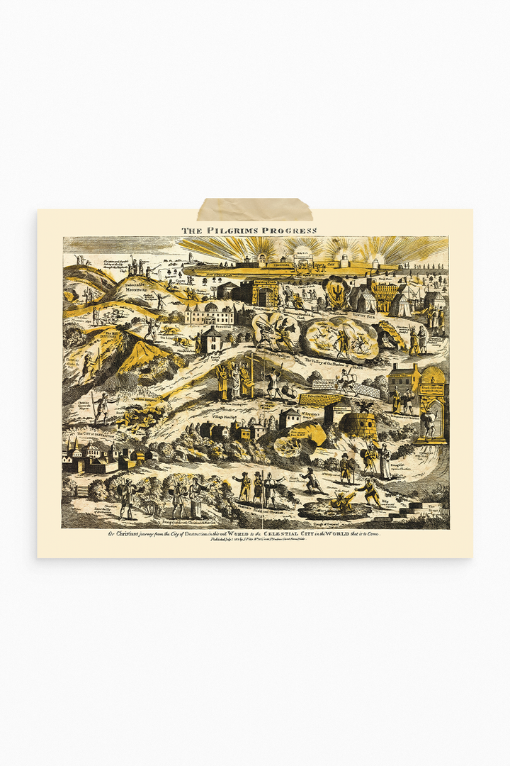 Pilgrim's Progress Map- Illuminated