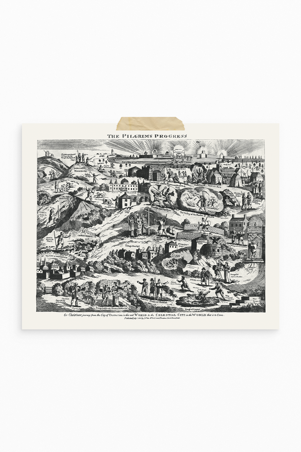 Pilgrim's Progress Map-Soft Black