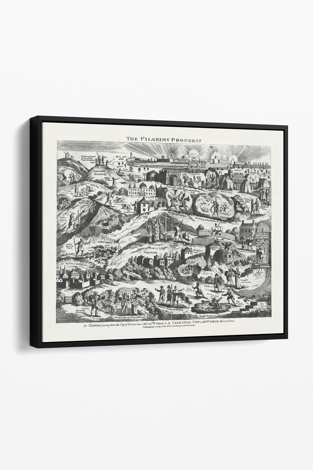 Pilgrim's Progress Map-Soft Black