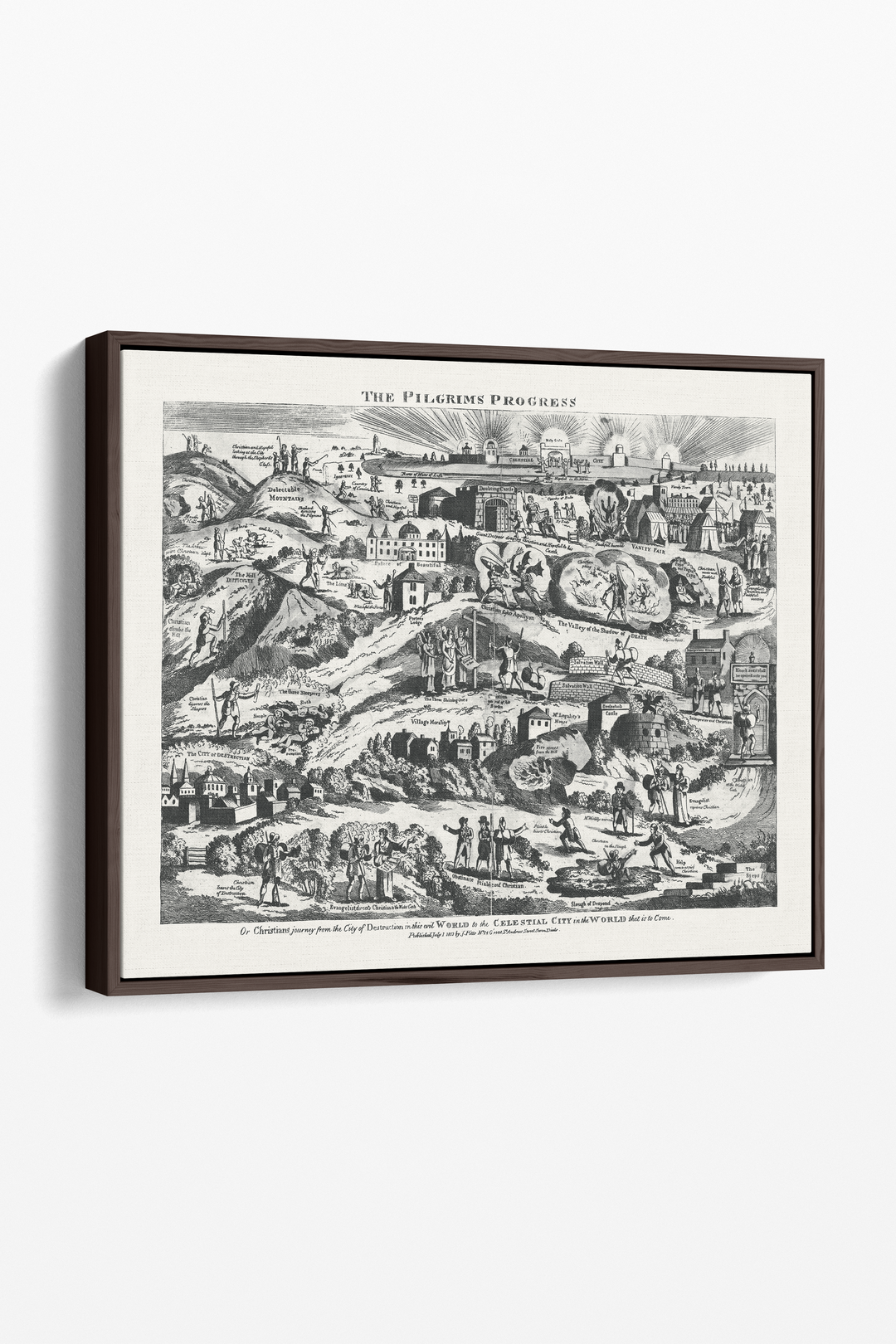 Pilgrim's Progress Map-Soft Black