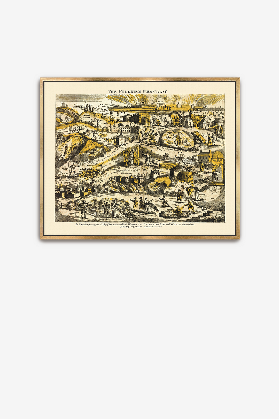 Pilgrim's Progress Map- Illuminated