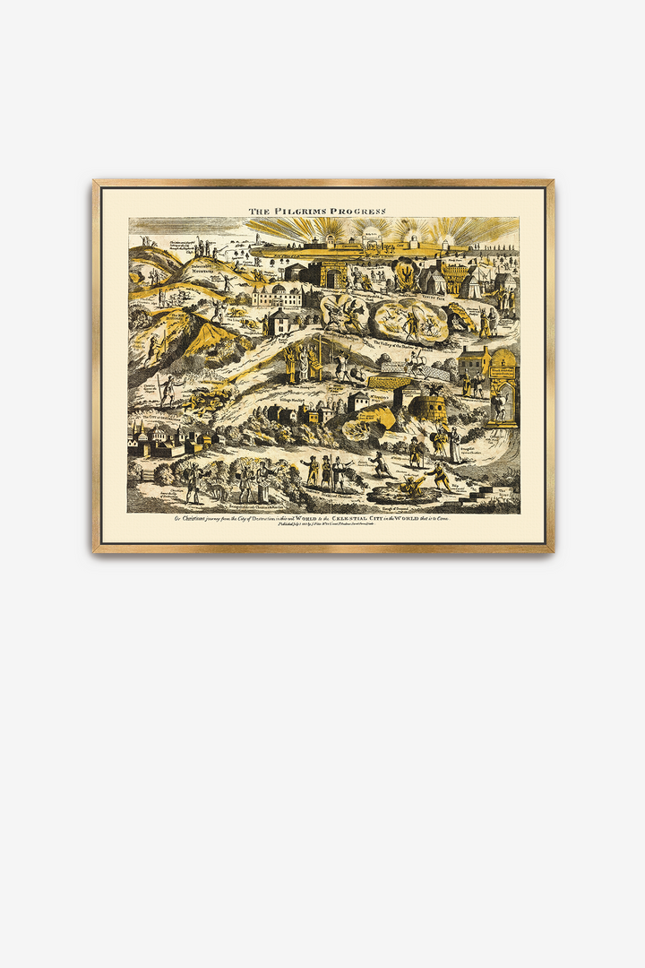 Pilgrim's Progress Map- Illuminated