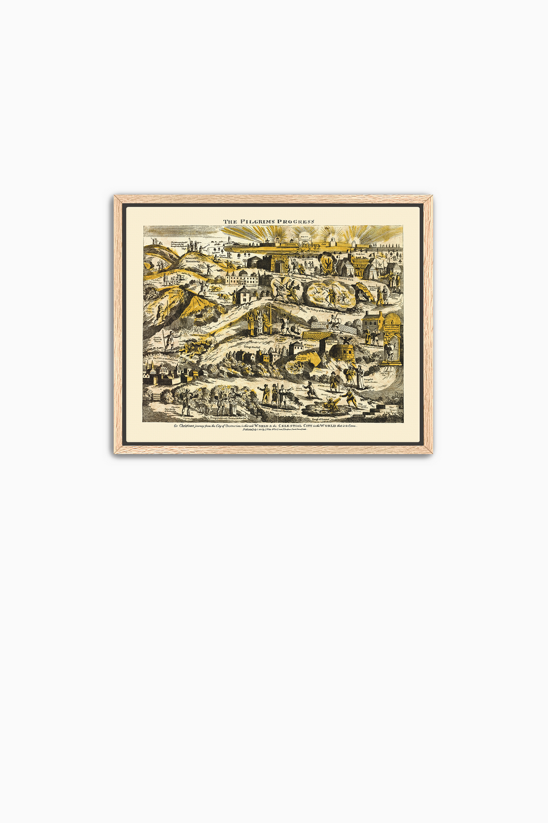 Pilgrim's Progress Map- Illuminated