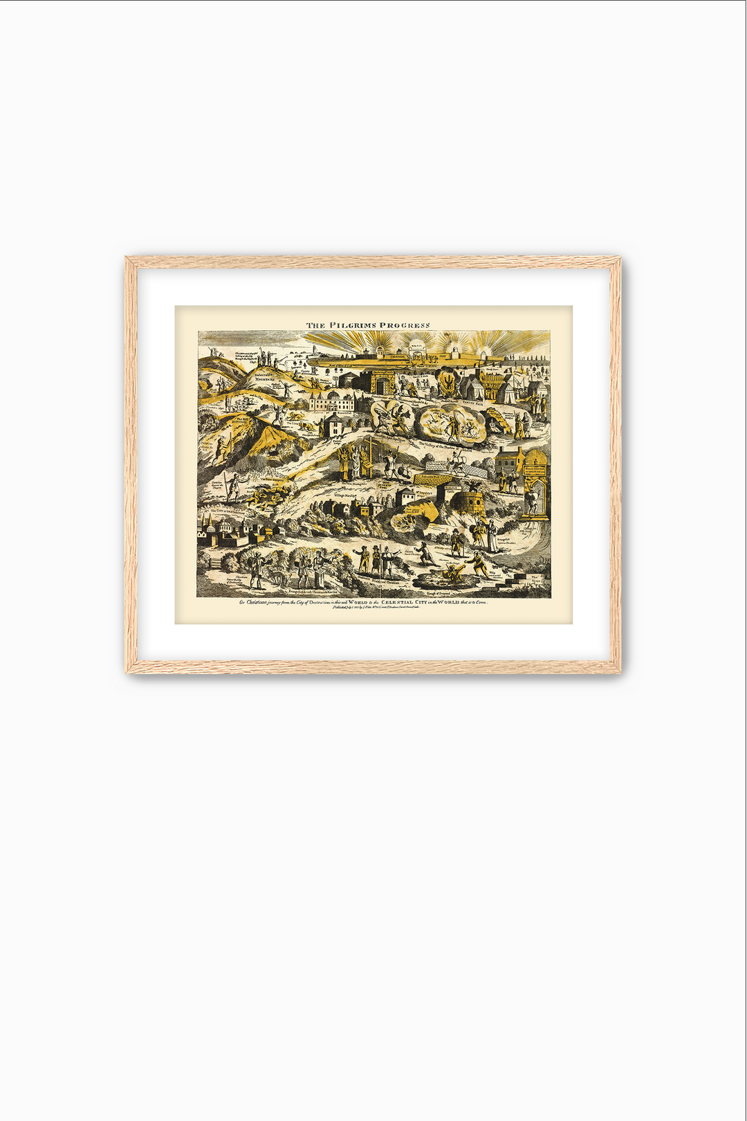 Pilgrim's Progress Map- Illuminated