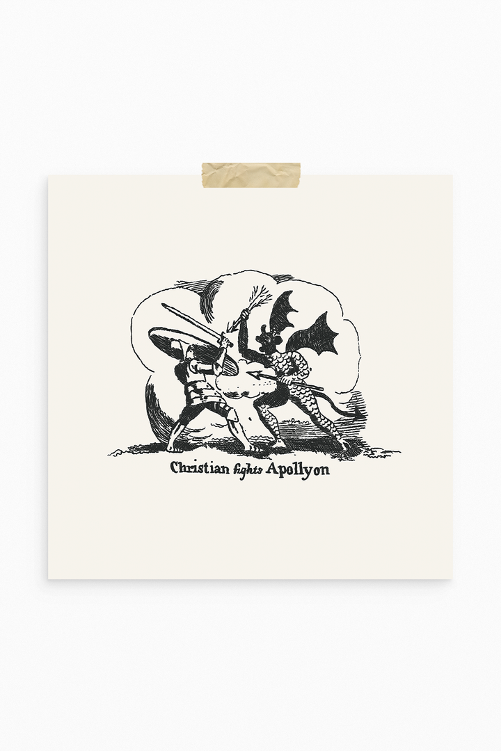 Pilgrim's Progress Illustration- Christian Fights Apollyon