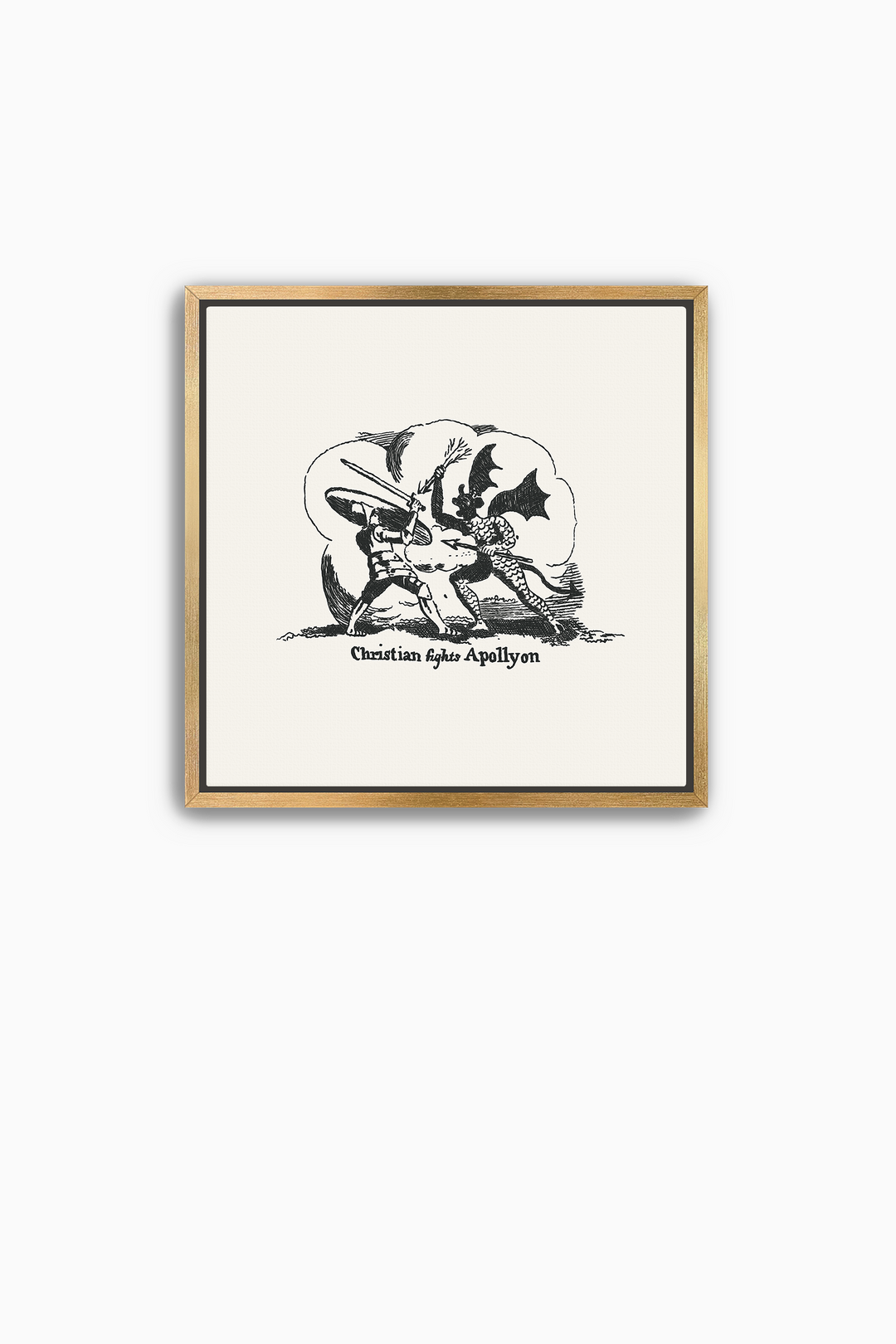 Pilgrim's Progress Illustration- Christian Fights Apollyon
