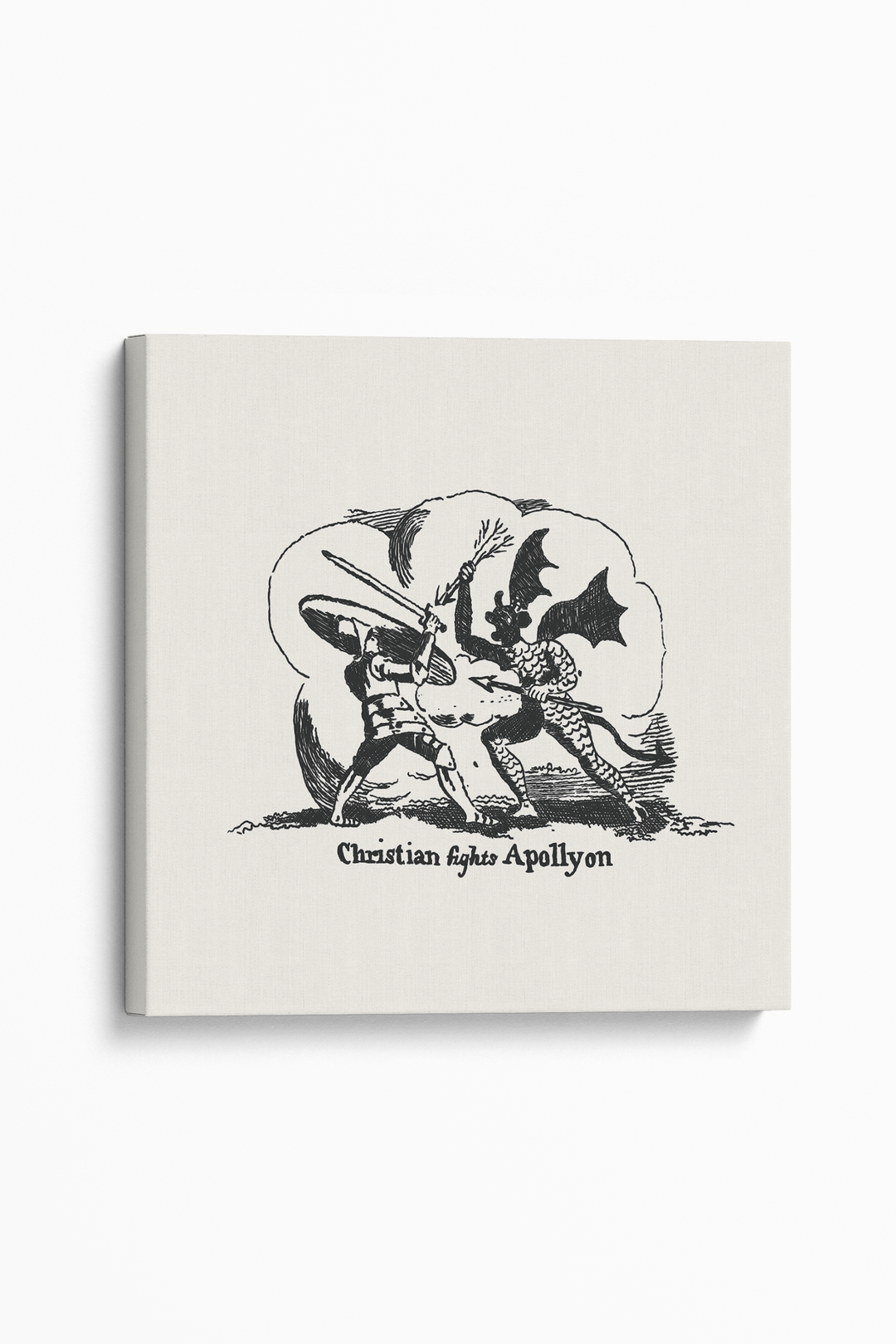 Pilgrim's Progress Illustration- Christian Fights Apollyon