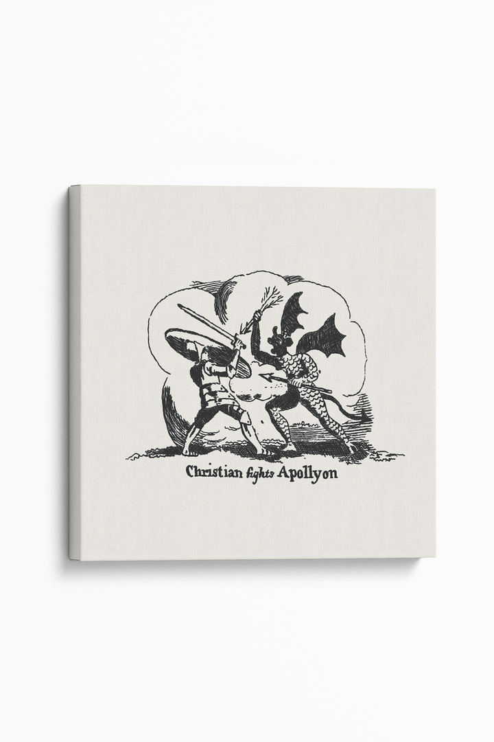 Pilgrim's Progress Illustration- Christian Fights Apollyon