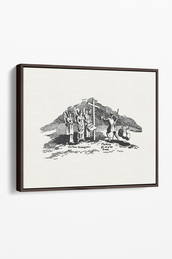 Pilgrim's Progress Illustration-Christian Gets Rid of His Burden