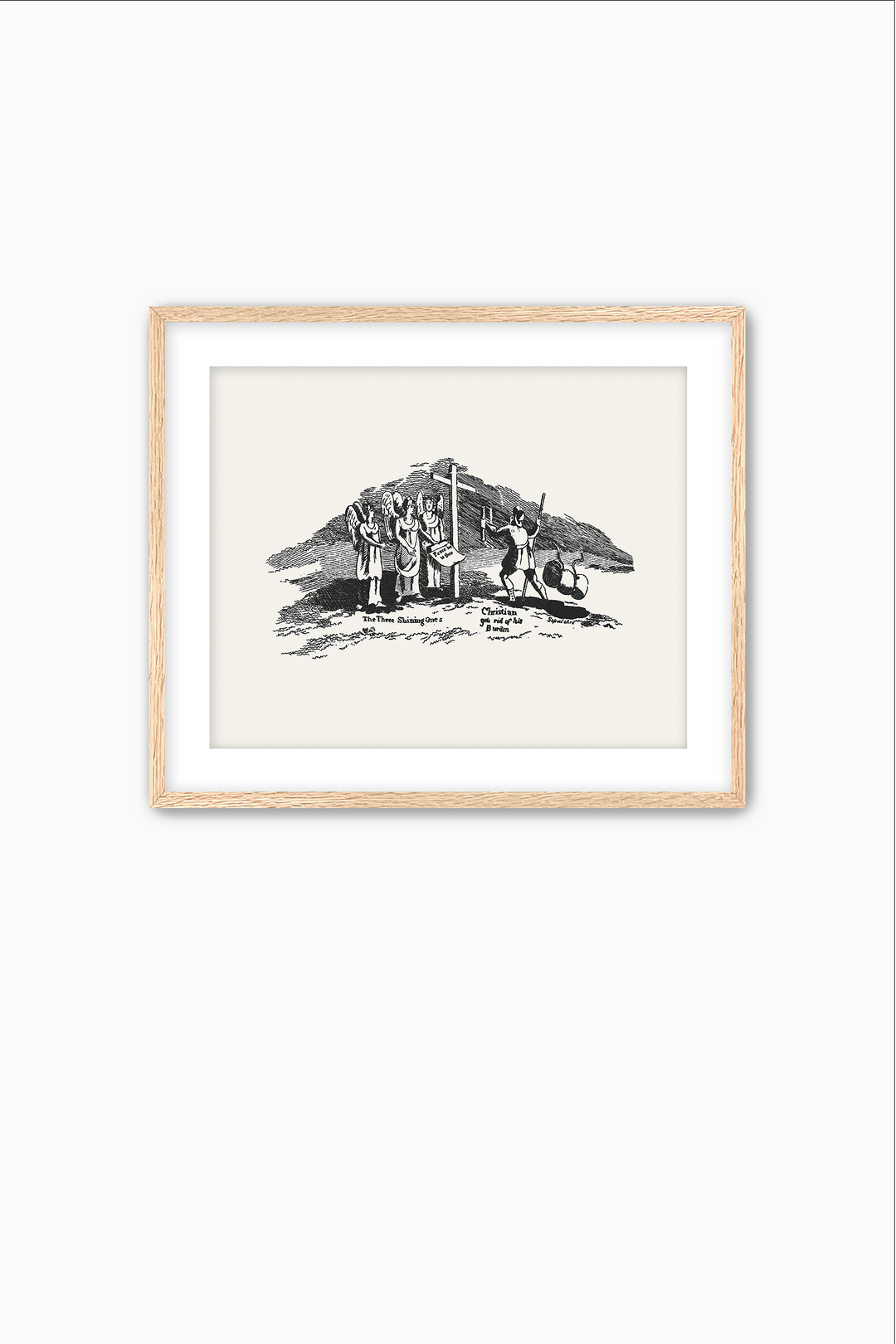 Pilgrim's Progress Illustration-Christian Gets Rid of His Burden