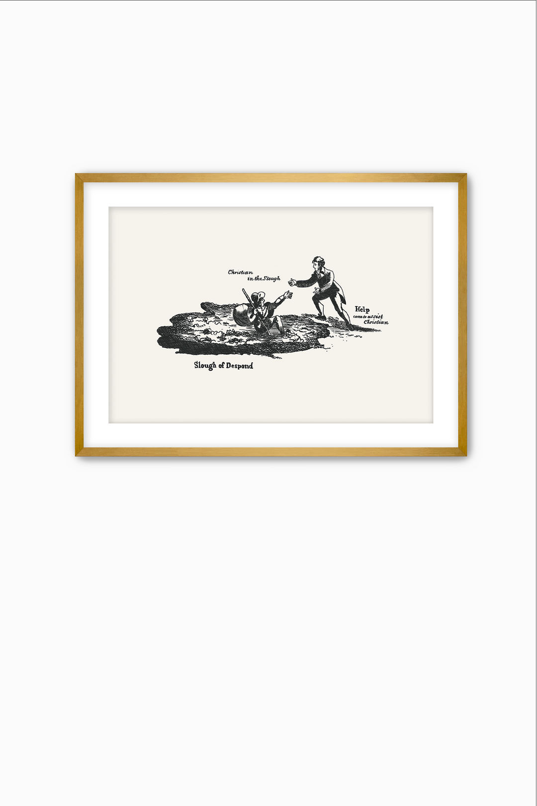 Pilgrim's Progress Illustration-Slough of Despond