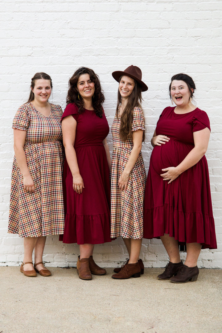 Harvest Gingham Nursing Dress
