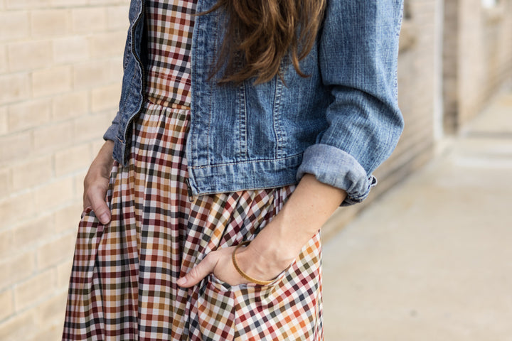 Harvest Gingham Nursing Dress