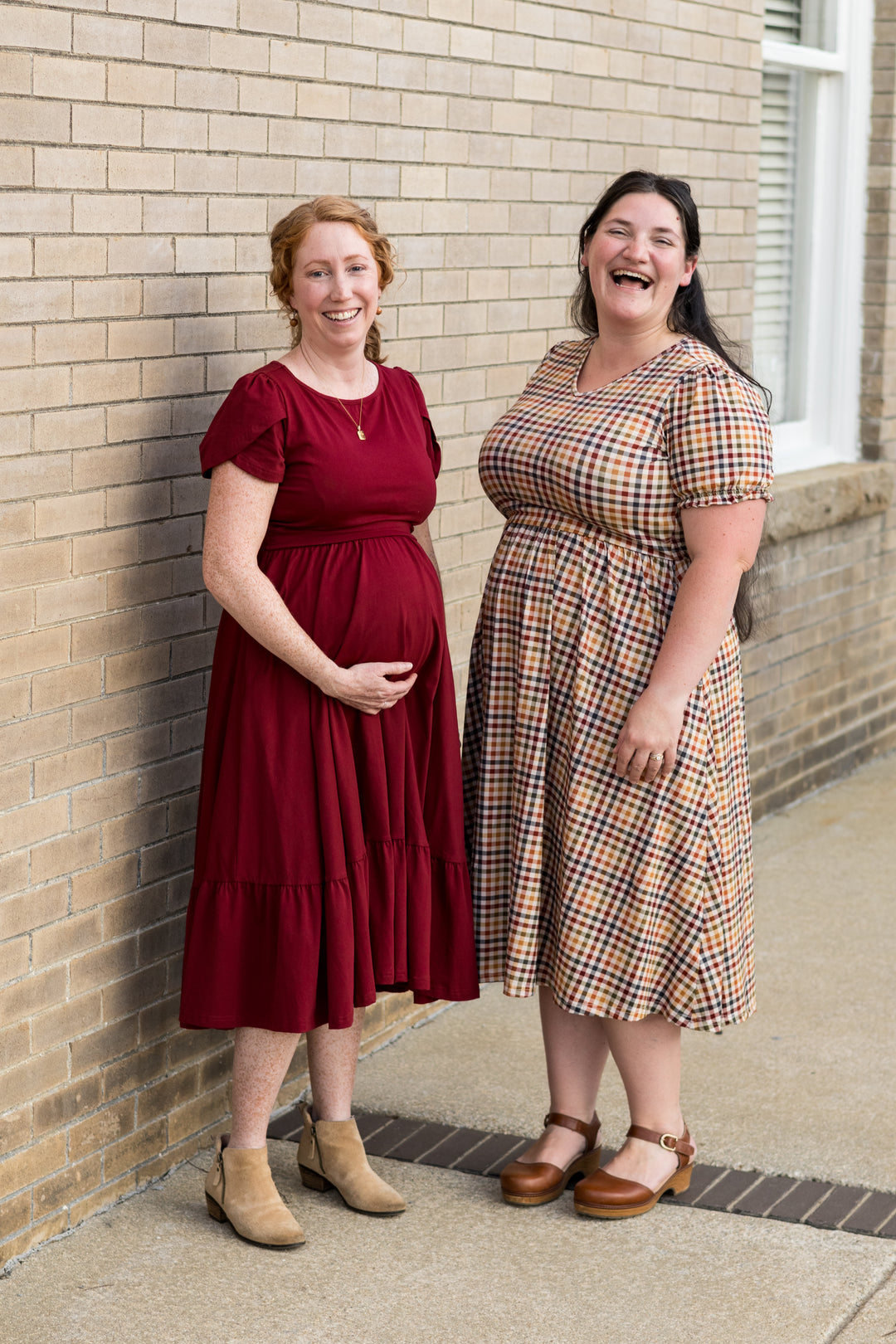 Harvest Gingham Nursing Dress