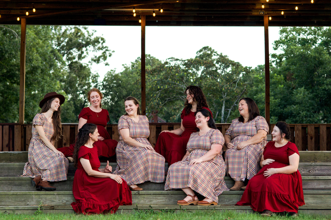 Harvest Gingham Nursing Dress