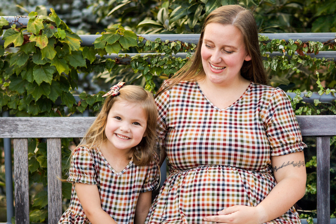 Harvest Gingham Nursing Dress