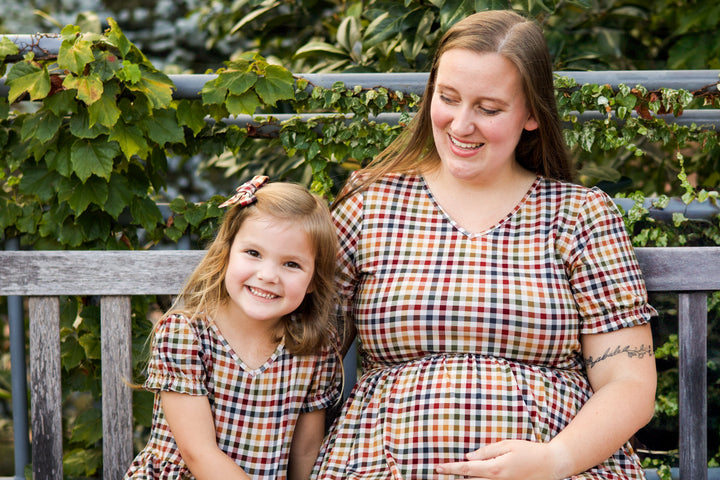 Harvest Gingham Nursing Dress