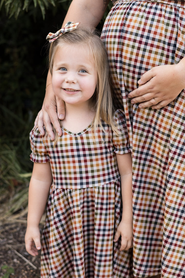 Harvest Gingham Mini Me Dress