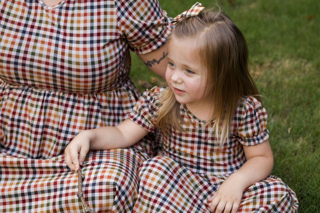 Harvest Gingham Mini Me Dress