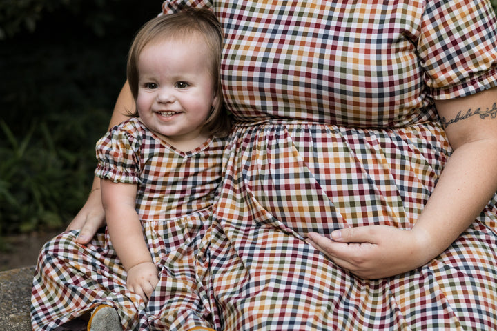 Harvest Gingham Mini Me Dress