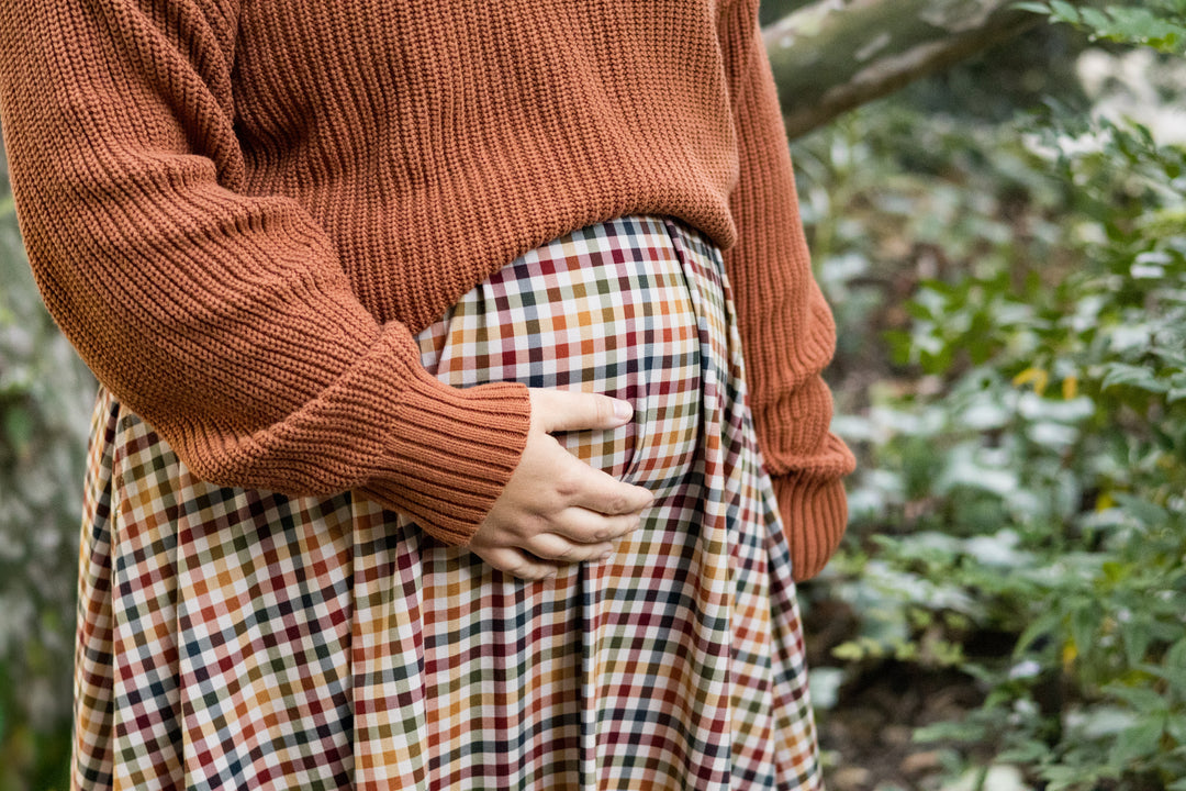 Harvest Gingham Nursing Dress