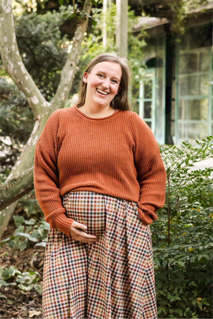 Harvest Gingham Nursing Dress