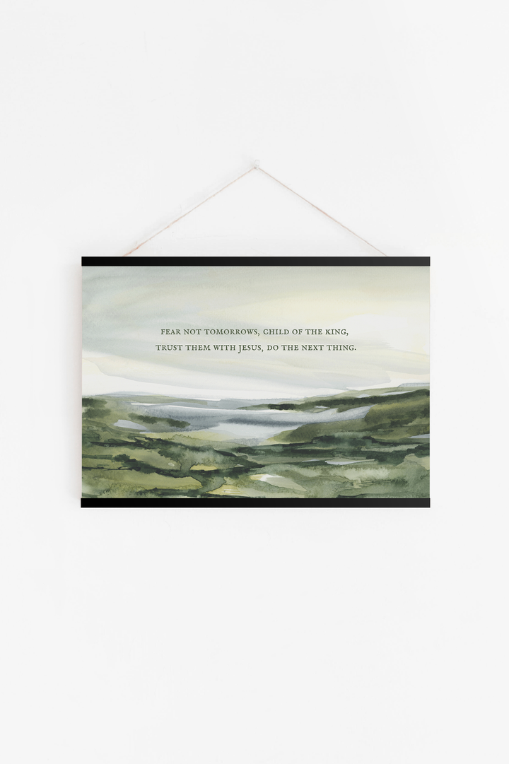 Fear Not Tomorrows Serif Hanging Rail Canvas