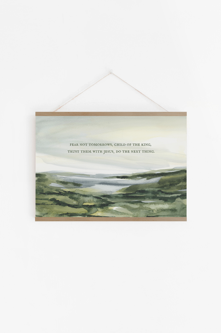 Fear Not Tomorrows Serif Hanging Rail Canvas