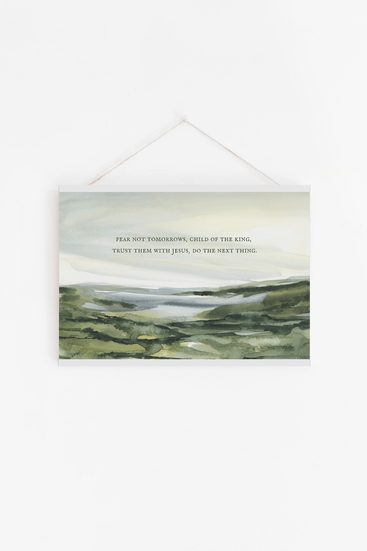 Fear Not Tomorrows Serif Hanging Rail Canvas