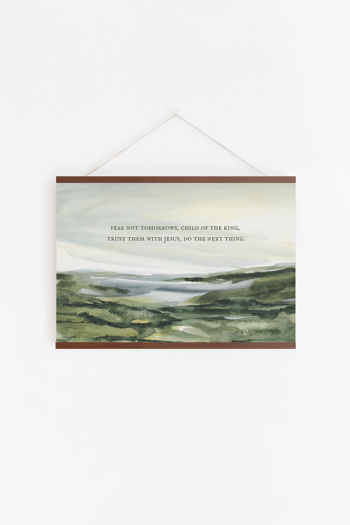 Fear Not Tomorrows Serif Hanging Rail Canvas