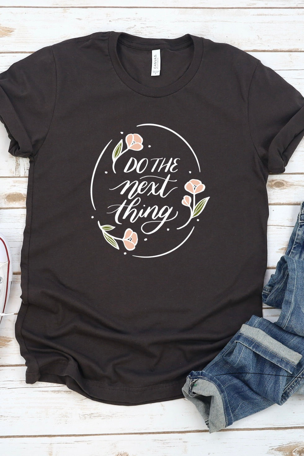 "Do the Next Thing" Floral Tee