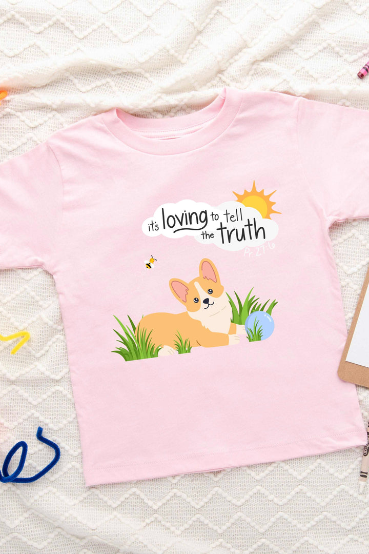 "It's Loving to Tell the Truth" Corgi Baby Tee