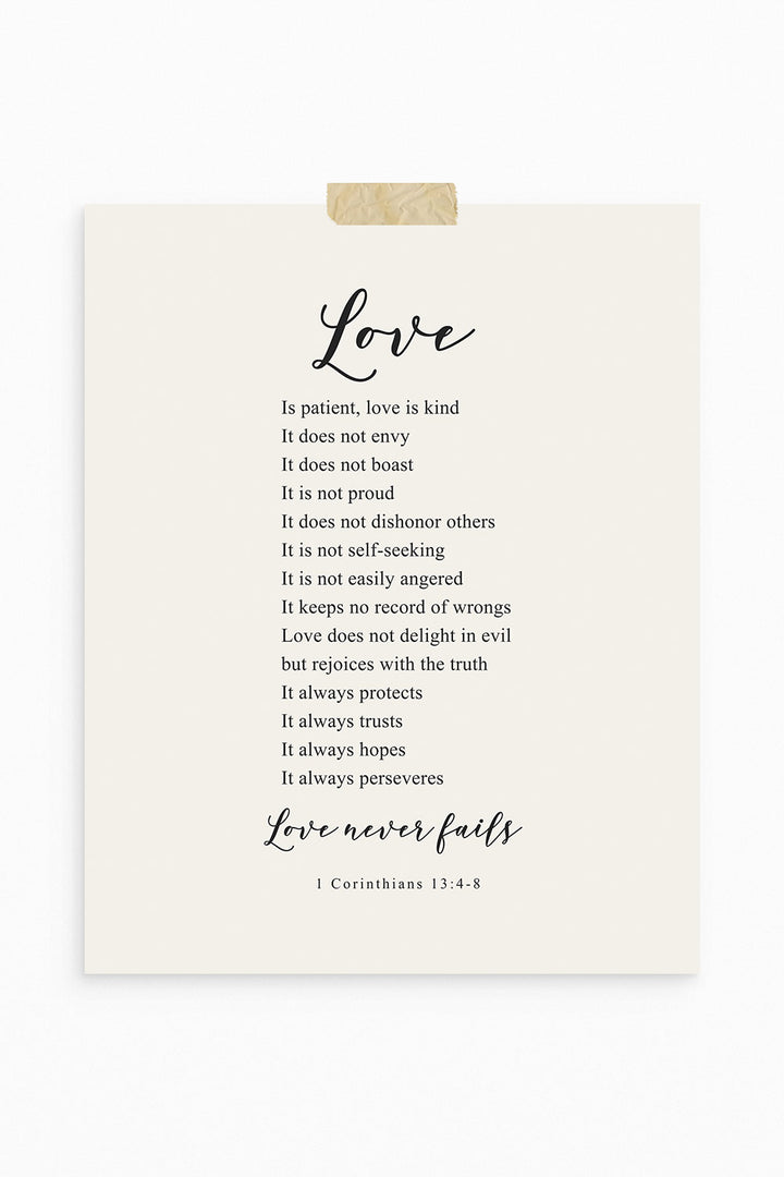 Love Never Fails, 1 Cor. 13:4-5