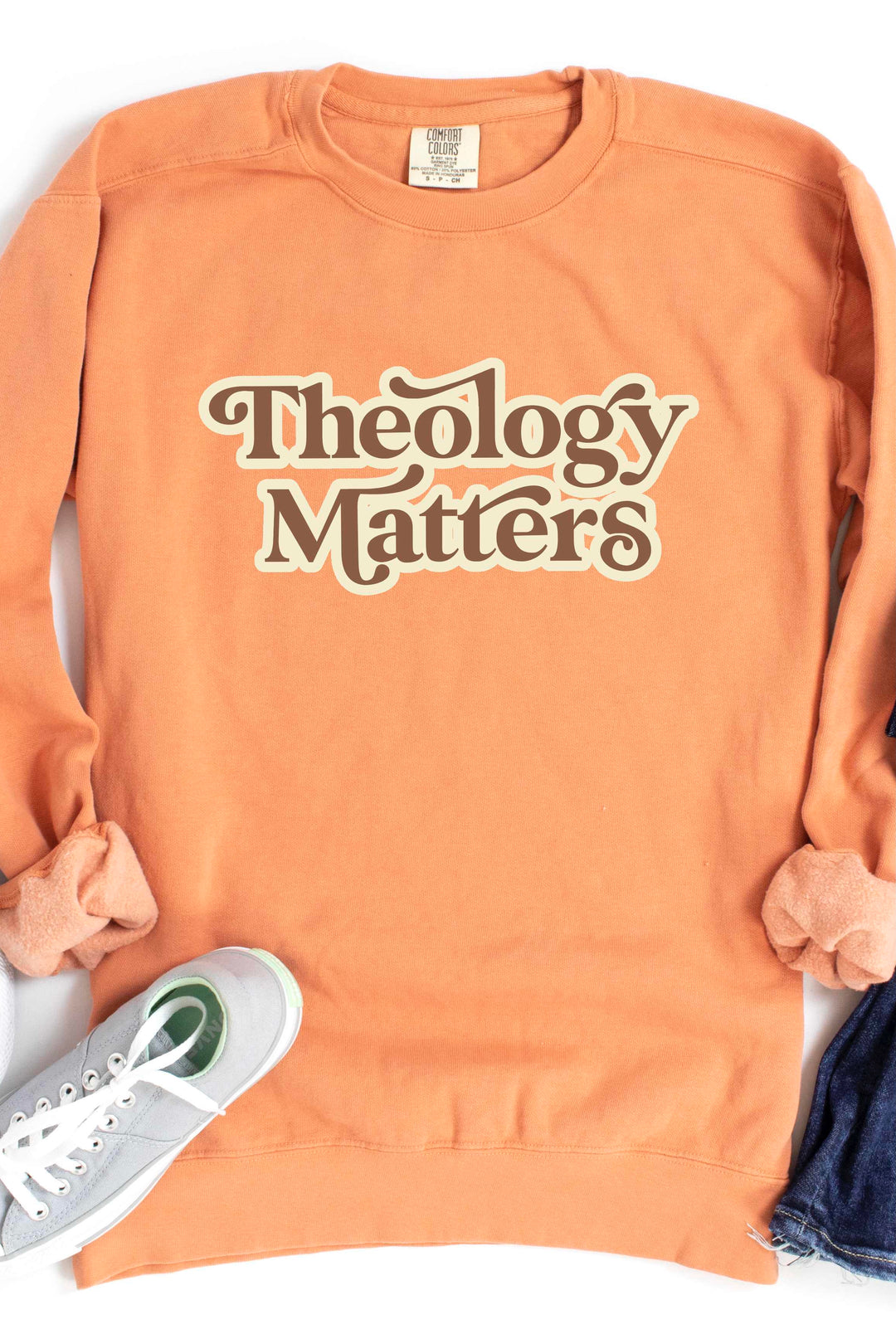 Groovy "Theology Matters" Crewneck Pullover
