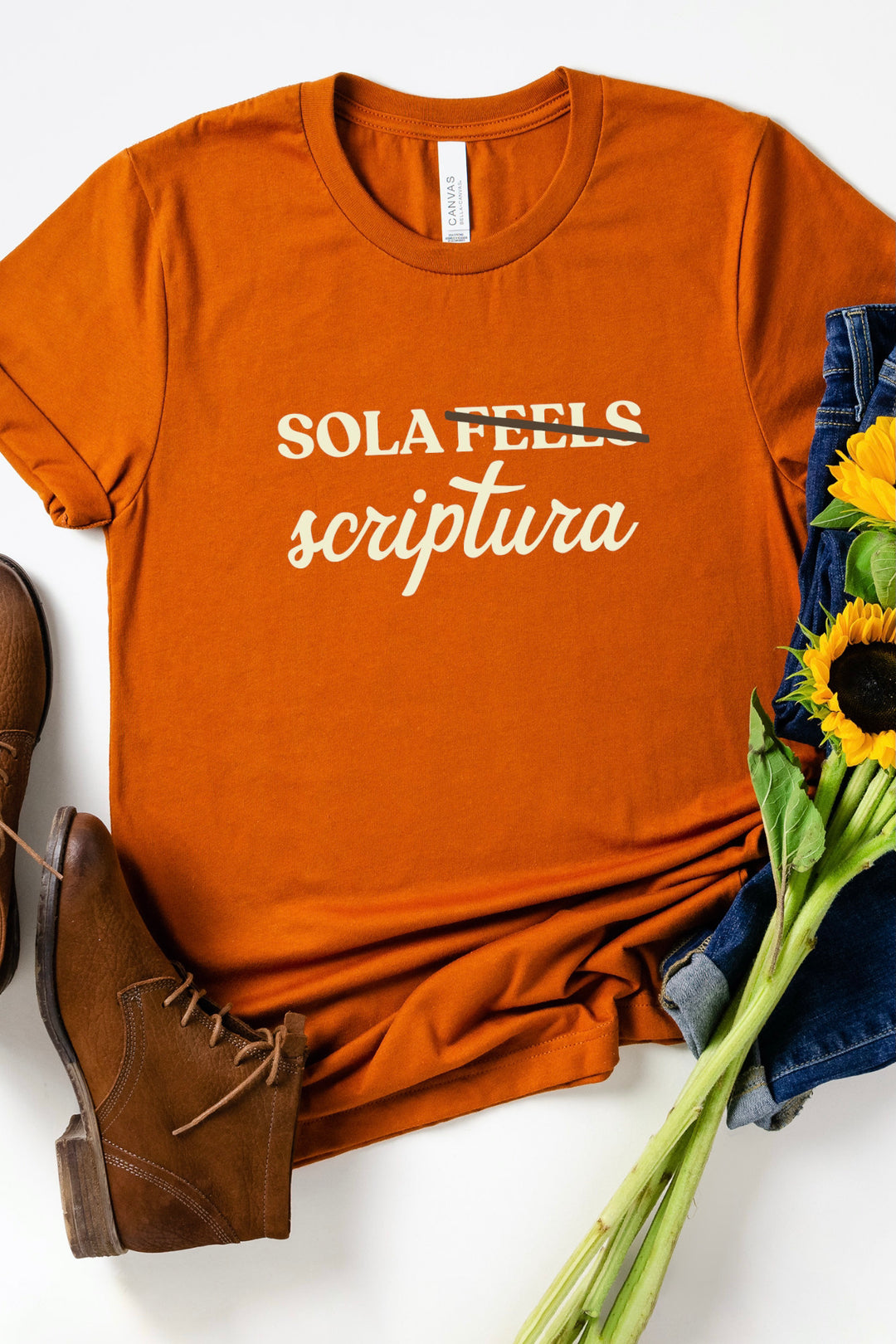 “Sola Scriptura, Not Sola Feels” T-shirt