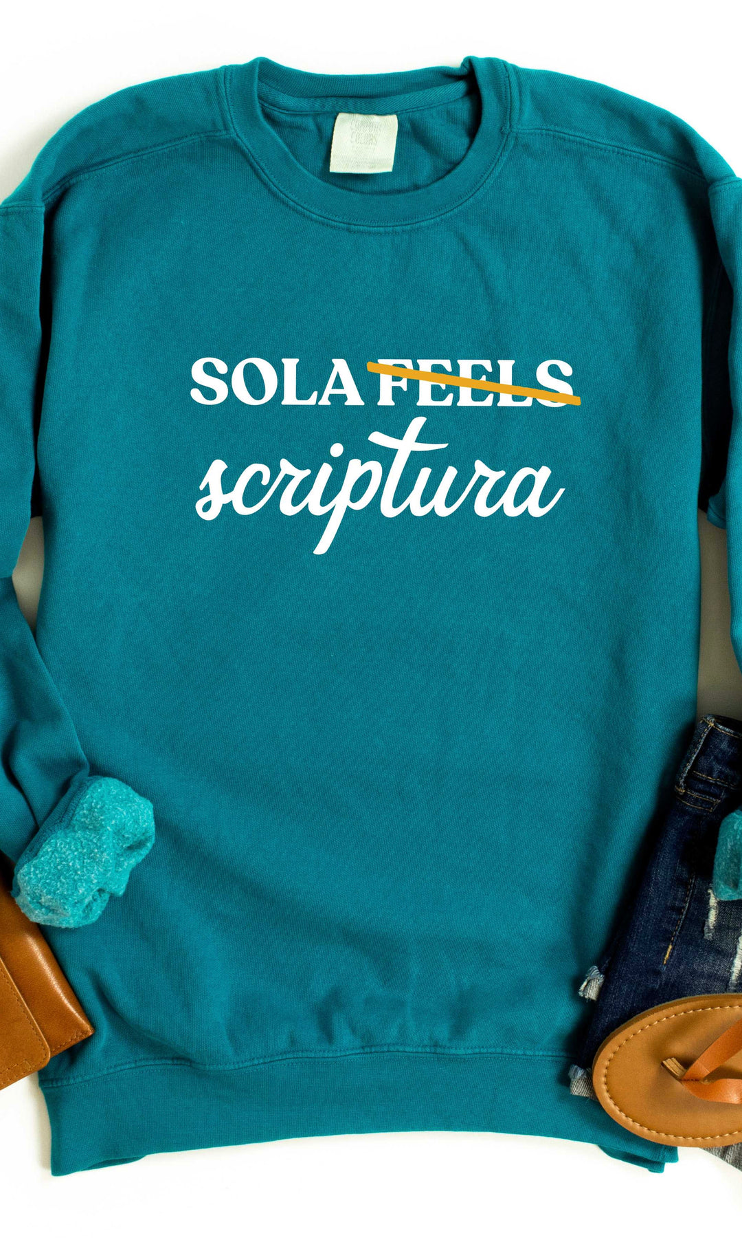 "Sola Scriptura, Not Sola Feels" Crewneck Pullover