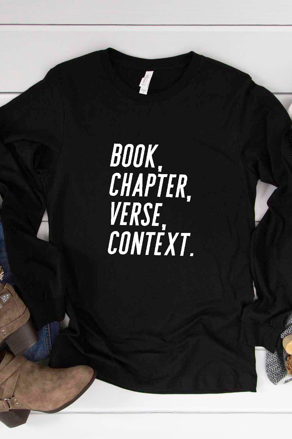 "Book, Chapter, Verse, Context" Long Sleeve Tee
