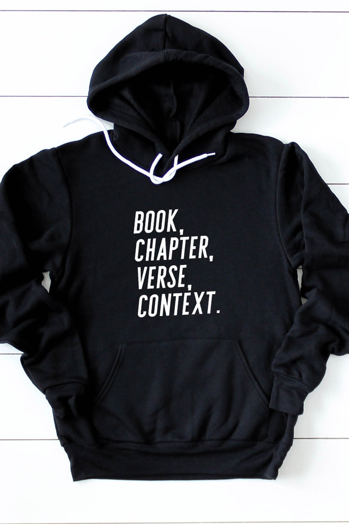 "Book, Chapter, Verse, Context" Hoodie