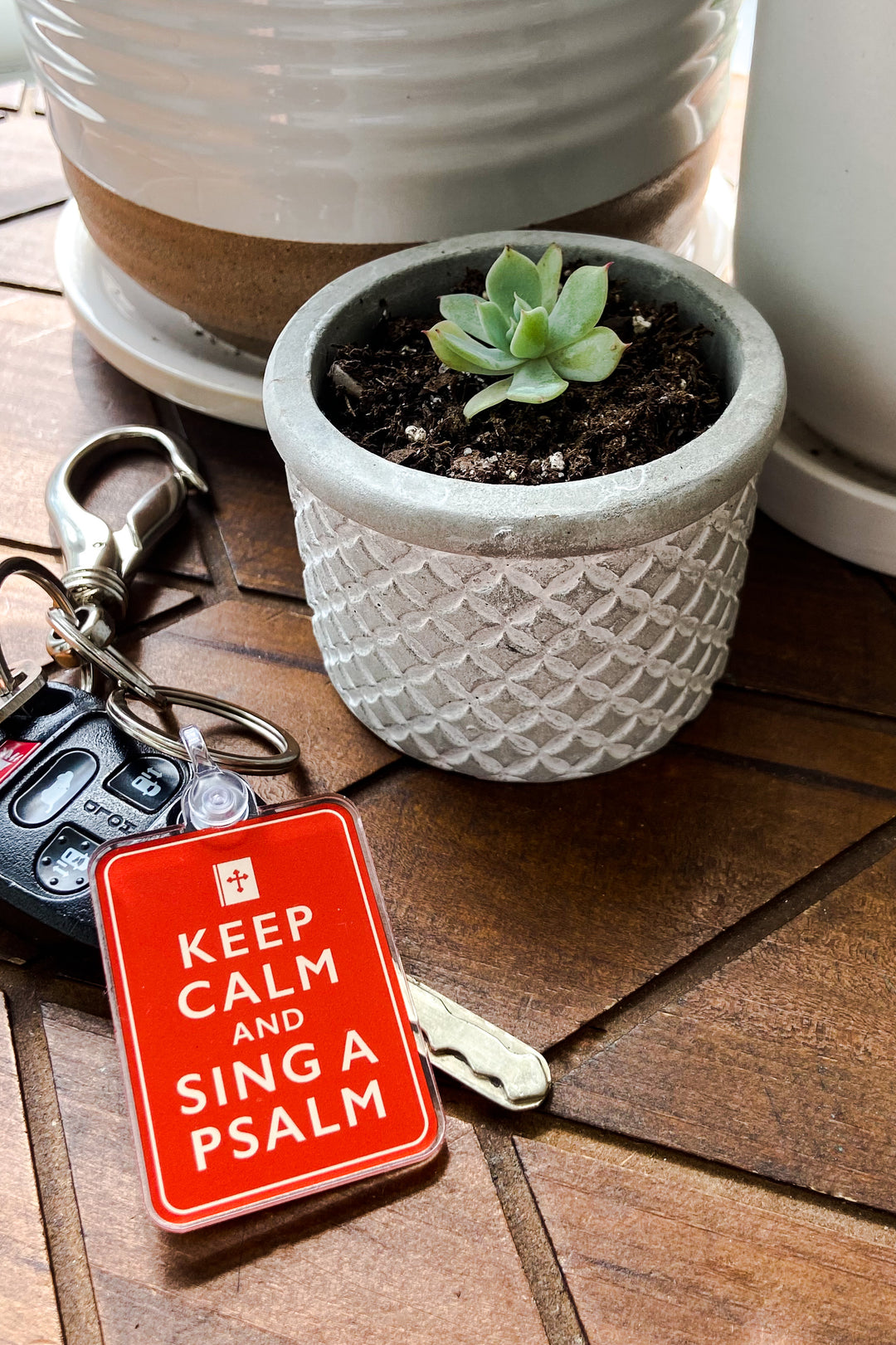 Keep Calm & Sing a Psalm Keychain