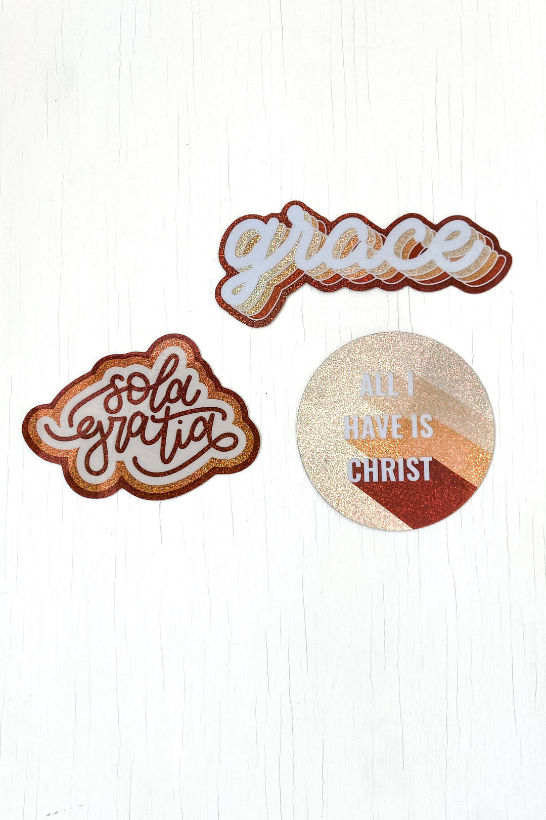 Retro Truth/Grace Sticker Pack (Holographic Glitter)