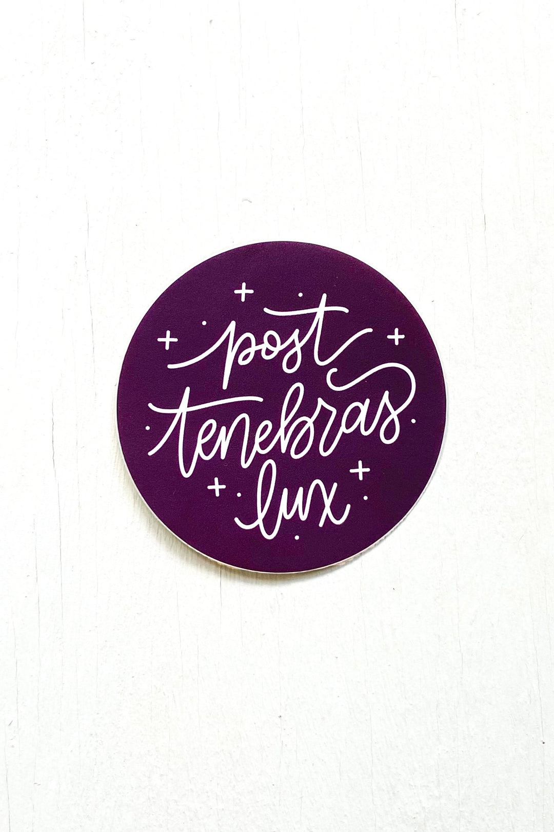 Whimsical “Post Tenebras Lux” Sticker