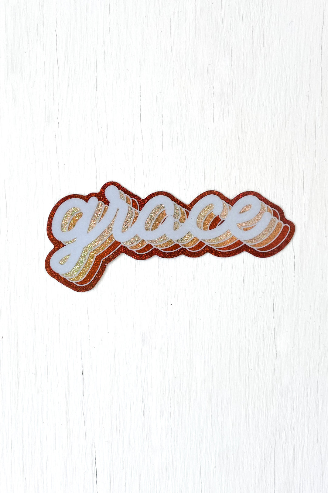 Retro Grace Sticker (Holographic Glitter)
